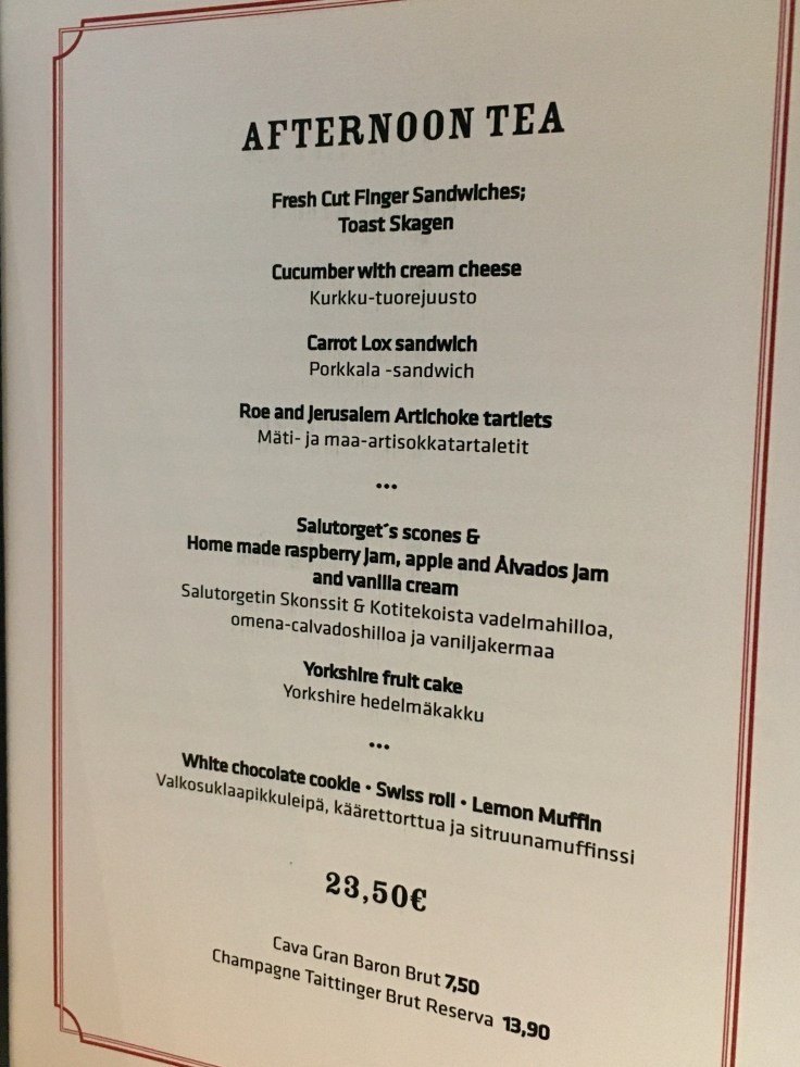 Iltapäivätee, Salutorget, Helsinki, Afternoon tea, Cava, Champagne, kuohuviini, kuplivaa 