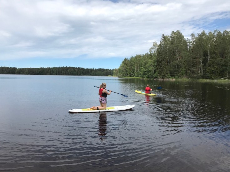 Sup-lautailu, Liesjärven kansallispuisto, lasten kanssa retkellä, Erärenki