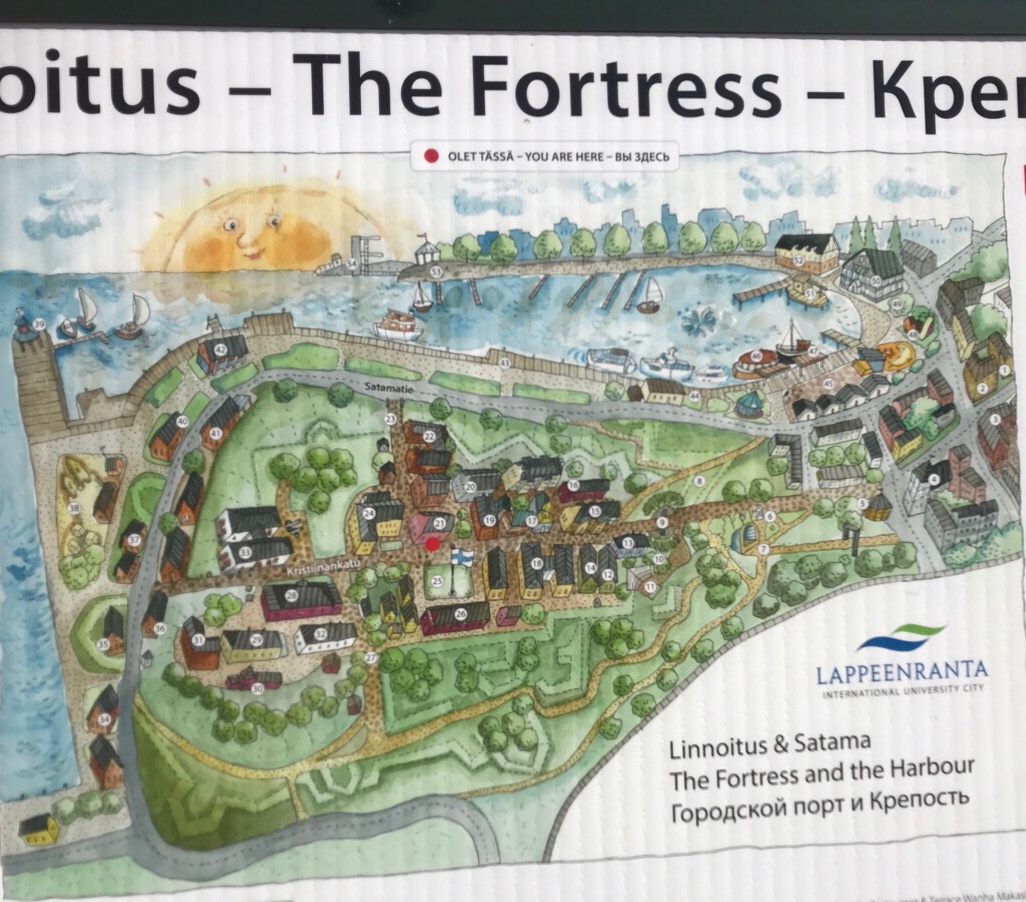 Linnoitus, Lappeenranta, lomalla kotimaassa, kartta, Visit Lappeenranta 